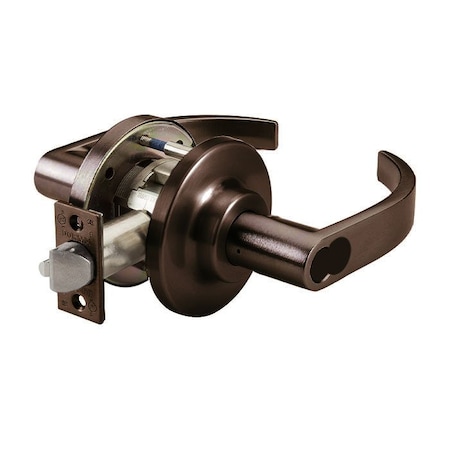 Grade 1 Cylindrical Lock, 80-Storeroom, LC-Lever, Oil Rubbed Dark Bronze, 2-3/4 Inch Backset, SFIC